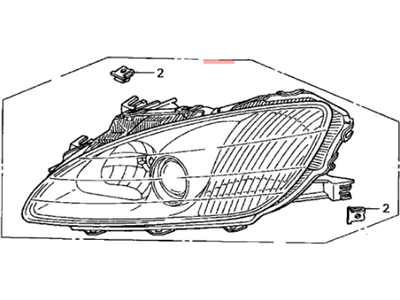 Honda 33151-S2A-A02 Headlight Unit, Driver Side