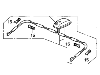 2005 Honda Accord Hybrid Antenna Base - 39152-SDR-A01ZB