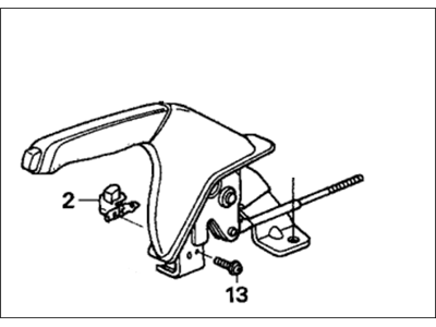 Honda 47105-SDA-A04ZA Lever Assy., Parking Brake *NH167L* (GRAPHITE BLACK)