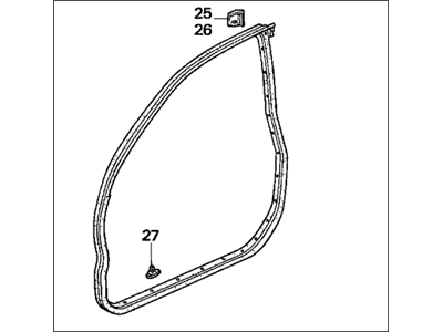 Honda 72365-SDA-A02 Sub-Seal, L. FR. Door