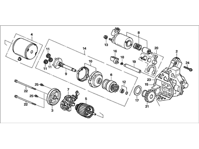 Honda 31200-RCJ-A01 Starter Motor Assembly