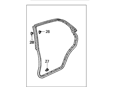 Honda 72865-SDA-A02 Sub-Seal, L. RR. Door