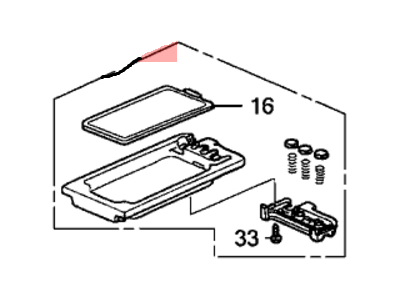 Honda 83408-SDA-A01ZA Tray, Console *NH1L* (BLACK)