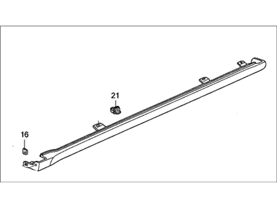 Honda 71800-SDA-A11ZK Garnish Assy., R. Side Sill *NH624P* (PREMIUM WHITE PEARL)