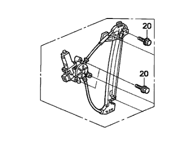 Honda 72710-SDC-A01 Regulator Assembly, Right Rear Door Power