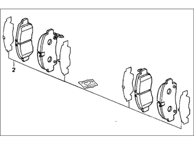 Honda 45022-SDR-A10 Pad Set, Front