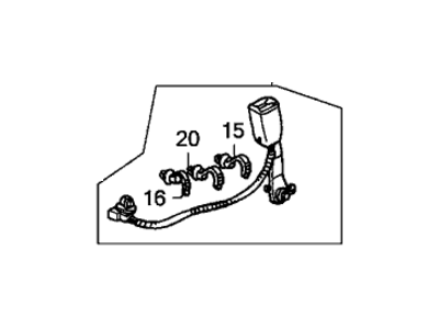 Honda 04813-SDR-A81ZA Buckle Set, R. FR. Seat Belt *NH361L* (CF GRAY)
