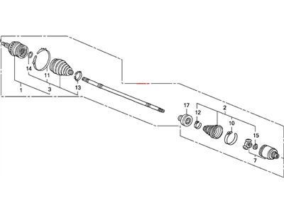 2005 Honda Accord Hybrid Axle Shaft - 44305-SDR-A00