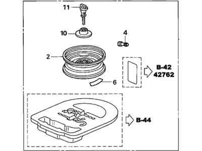 Honda 06421-SDR-A01 Wheel Kit, Temporary