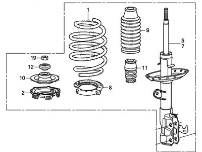 2012 Honda CR-Z Shock Absorber - 51620-SZT-A51