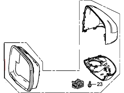 Honda 76255-SZT-G01ZD Housing Set, L. *NH731P* (CRYSTAL BLACK PEARL)