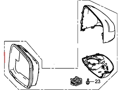 Honda 76205-SZT-G01ZA Housing Set, Passenger Side (Horizon Turquoise Pearl)