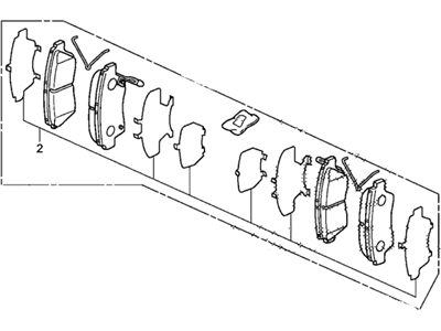 Honda 45022-TK6-A01 Pad Set, Front