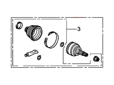 Honda Fit CV Joint - 44014-TK6-A51