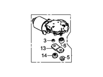 Honda CR-Z Wiper Motor - 76505-SZT-G01