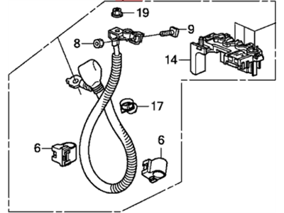 2015 Honda CR-Z Battery Cable - 32410-SZT-A10