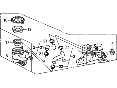 Honda 46101-SZT-315 Master Cylinder Set (Coo)