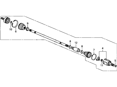 2015 Honda CR-Z Axle Shaft - 44305-SZT-A01