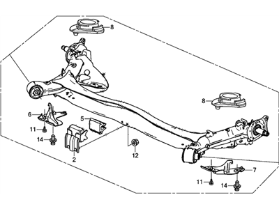 2012 Honda CR-Z Axle Beam - 42100-SZT-A50