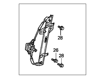 Honda 72250-S84-A11 Regulator Assembly, Left Front Door (Manual)