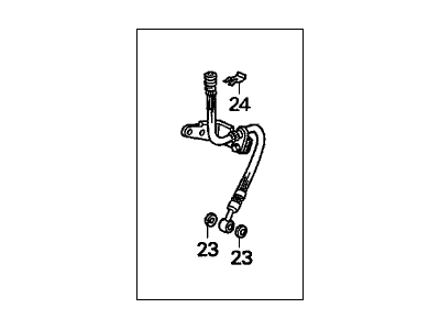 Honda 01465-S84-A01 Hose Set, Left Front Brake