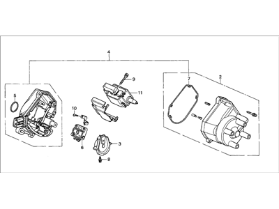 Honda 30100-PAA-A02 Distributor Assembly (D4T97-03) (Hitachi)