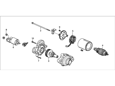 Honda 31200-PAA-A02 Starter Motor Assembly (Sm-44202-0W) (Mitsuba)