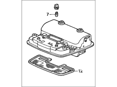 Honda 83250-S84-A01ZA Console Assy., Roof *B96L* (LIGHT LAPIS)