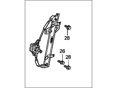 Honda 72210-S84-A11 Regulator Assembly, Right Front Door (Manual)