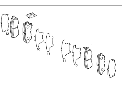 Honda 45022-S84-A01 Pad Set, Front