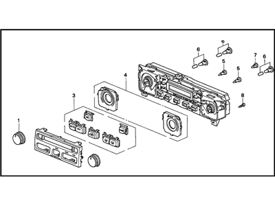 Honda 79600-S84-A41ZA Control Assy., Auto Air Conditioner *NH167L* (GRAPHITE BLACK)