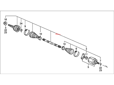 1998 Honda Accord Axle Shaft - 44010-S87-A50