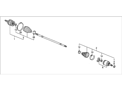 Honda 44305-S87-C51 Driveshaft Assembly, Passenger Side