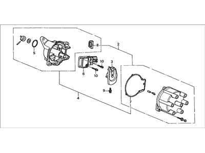 Honda 30100-P8A-A01 Distributor Assembly (D6P96-01) (Hitachi)