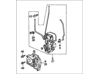 Honda 72150-S84-A02 Lock Assembly, Left Front Door Power