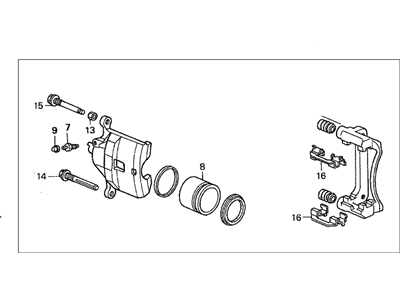 Honda 06452-S84-505RM Caliper Sub-Assembly, Right Front (Reman)