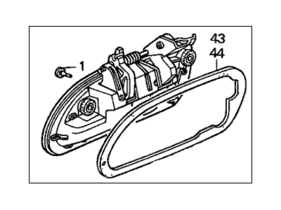 Honda 72640-S86-K01ZJ Handle Assembly, Right Rear Door (Outer) (Dark Emerald Pearl)