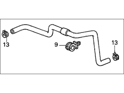 2000 Honda Accord Brake Booster Vacuum Hose - 46402-S87-A01