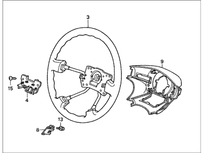 2000 Honda Accord Steering Wheel - 78510-S84-A91ZA