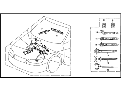 Honda 32110-PAB-A51 Wire Harness, Engine