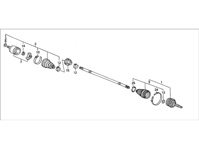 Honda 44306-S84-C62 Driveshaft Assembly, Driver Side