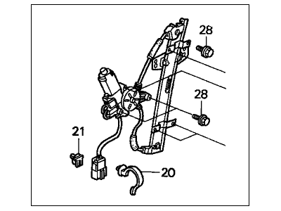 Honda 72210-S84-A03 Regulator, Right Front