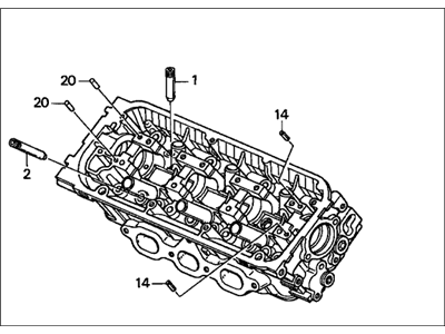 Honda 12300-P8C-306 Cylinder Head Assembly, Rear