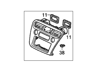 Honda 77250-S84-A01ZA Panel Assy., Instrument Center*NH167L* (GRAPHITE BLACK)