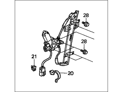 Honda 72250-S84-A03 Regulator, Left Front