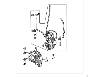 Honda 72110-S84-A02 Lock Assembly, Right Front Door Power