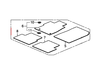 Honda 83600-TR3-A11ZA Floor Mat Set *NH167L* (GRAPHITE BLACK)