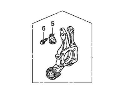 Honda 52215-TR3-A60 Knuckle, Left Rear