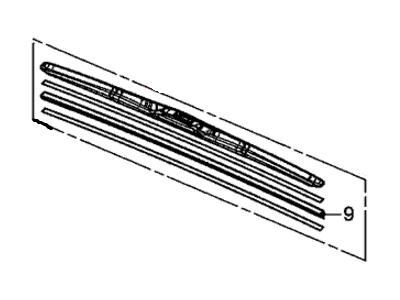 Honda 76620-TR0-A01 Blade, Windshield Wiper (650MM)