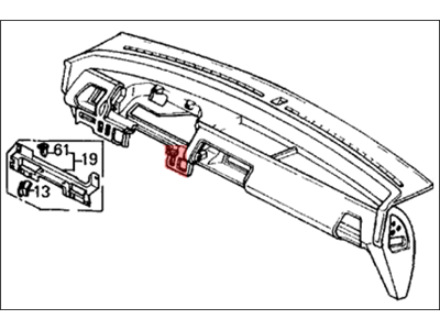 Honda 77100-SH5-A30ZC Panel Assy., Instrument *NH89L* (PALMY GRAY)